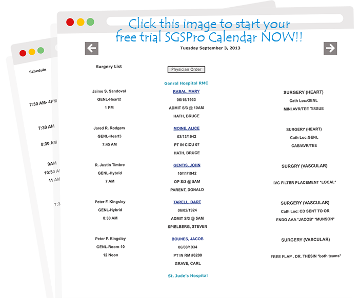 click this image to start a free trial SGSPro Calendar